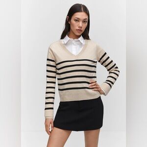 Mango Soft Cream Knit Top